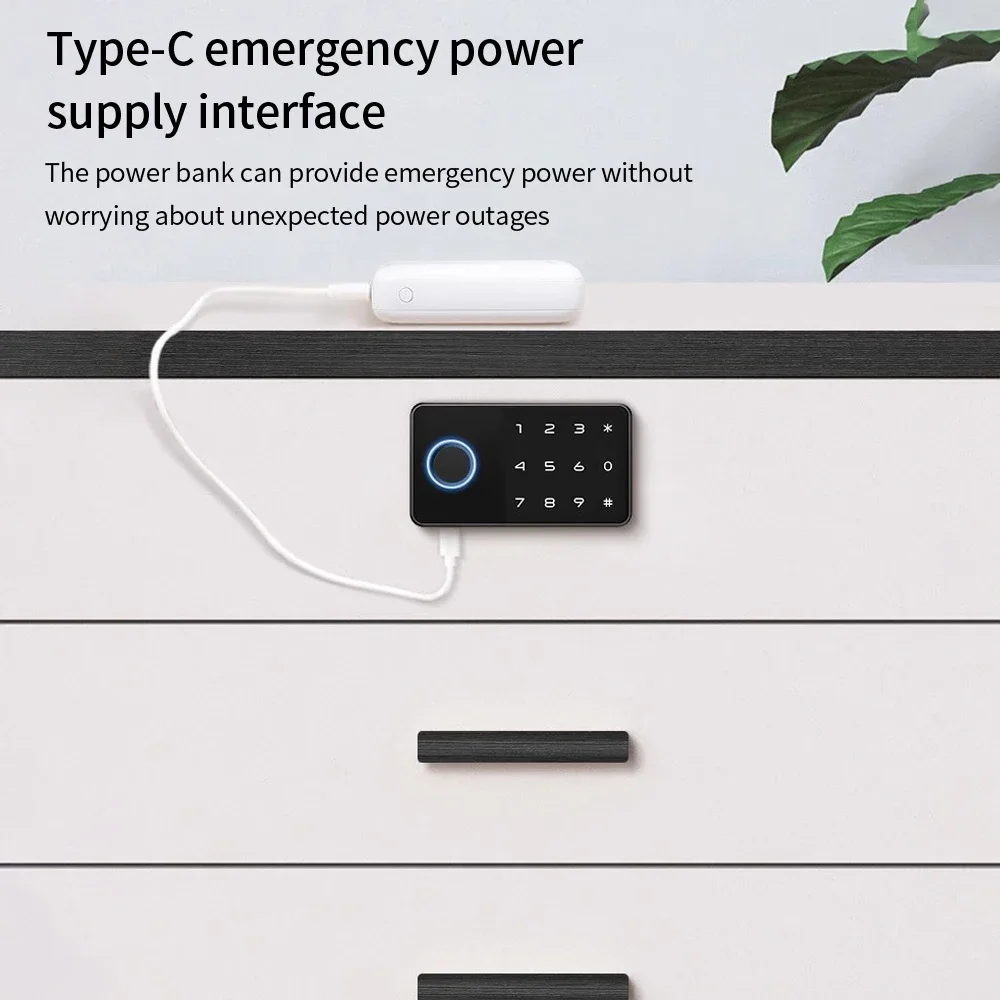 Tuya Smart Fingerprint No Punch Cam Lock Cabinet Lock Door Drawer Filing Cabinet Post Mail Box Furniture Locker Cupboard Locks