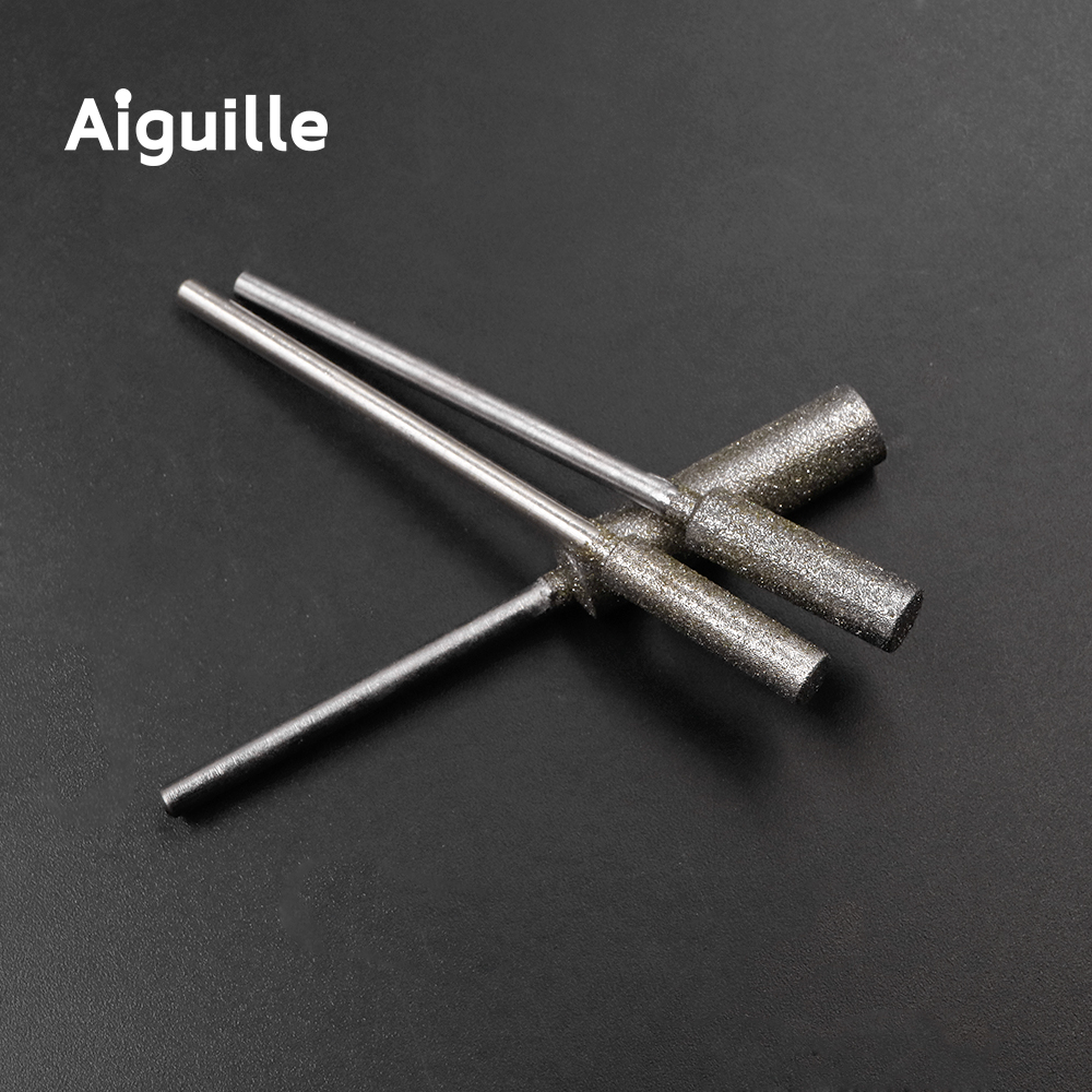 5Pcs 150 # Ultralong ยาว3X70มม.เพชรเพชรบด Burr ฟันจุดหยกบด Bits