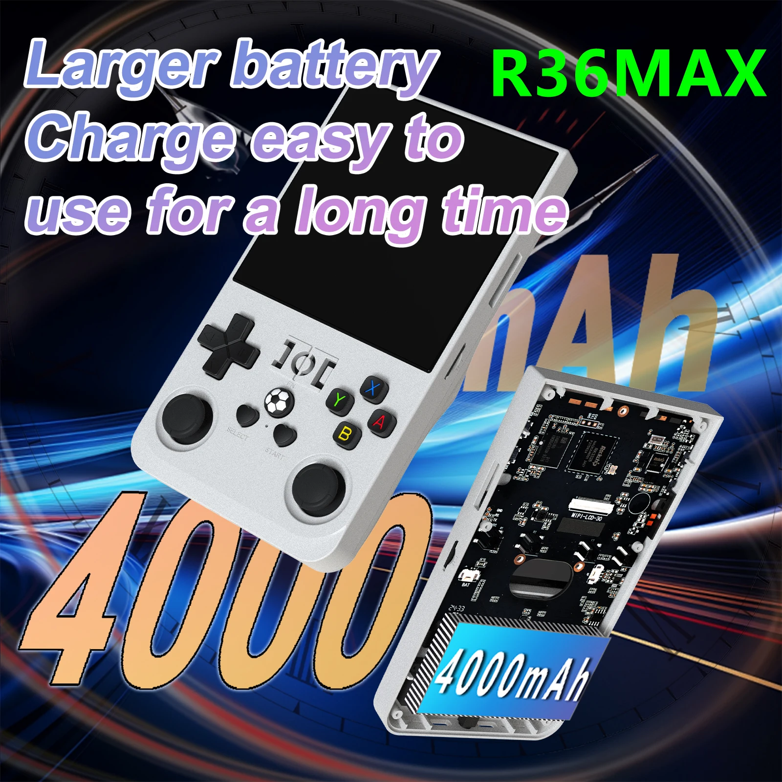 Código aberto r36max 4 Polegada tela ips retro handheld console de videogame sistema linux portátil bolso jogador jogo rk3326 chip