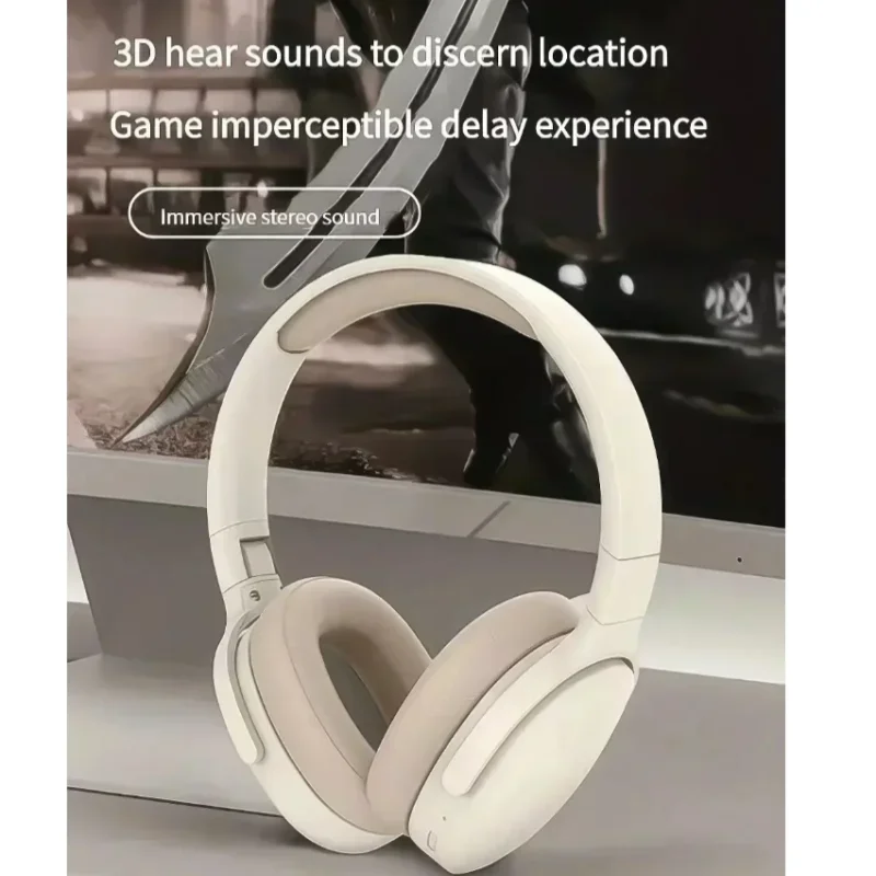 Auriculares inalámbricos Bluetooth de moda, sobre la oreja, graves profundos, estéreo deportivo, alta fidelidad, batería de larga duración, universales