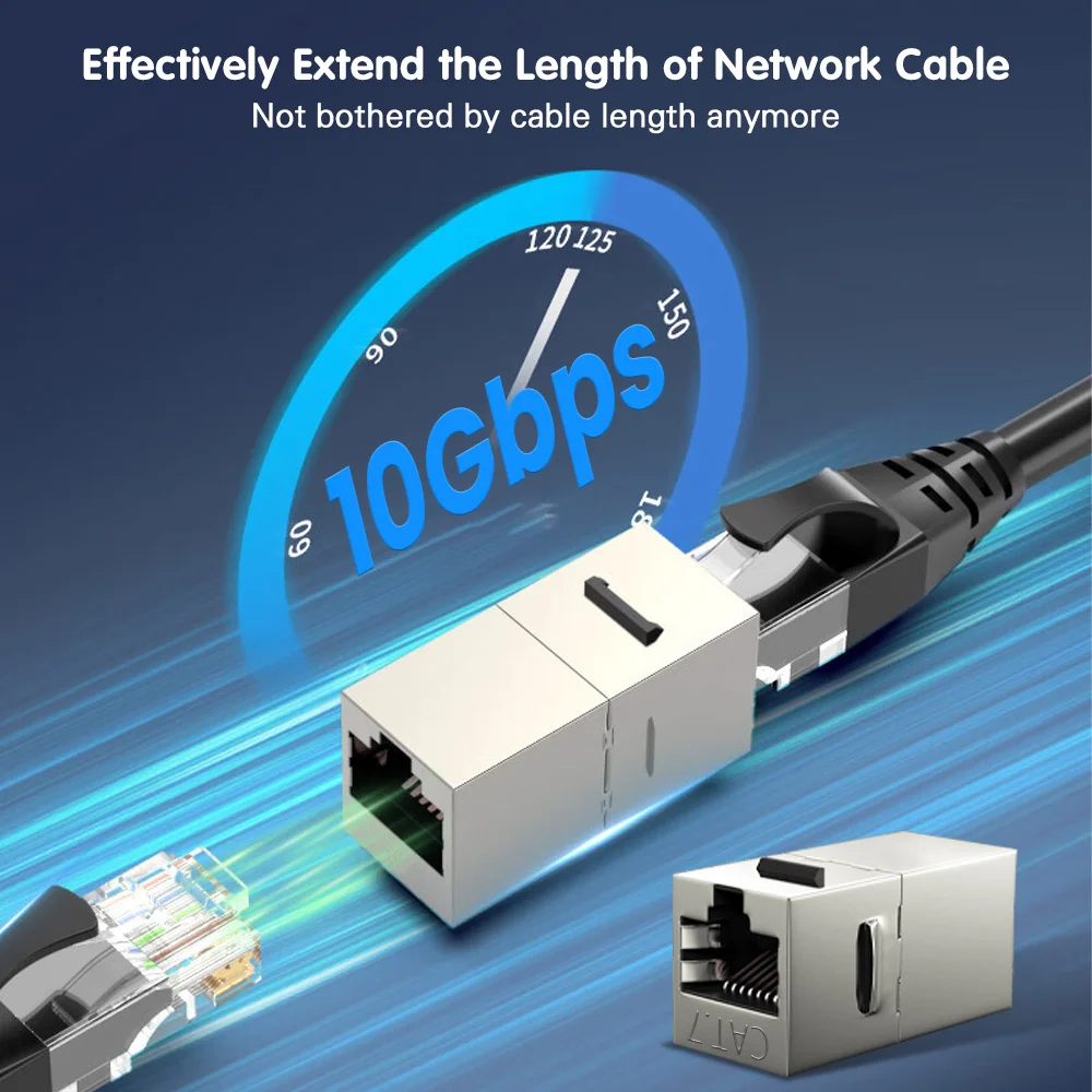 ZOERAX CAT7 CAT6A CAT6 Соединитель RJ45 Keystone Экранированный соединитель, экранированный разъем «мама-мама» RJ45 Встроенный разъем Keystone Jack