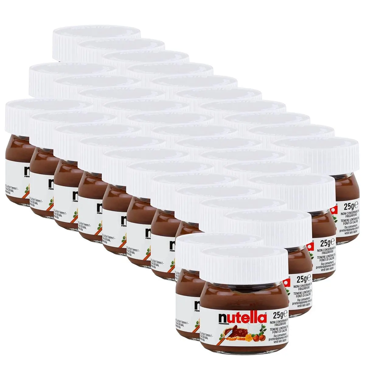 Nutella Ferrero petit Mini design verre 32er 25 G set, aufbre pain étoilé, crème Nugat Nugat, chocolat enautruche
