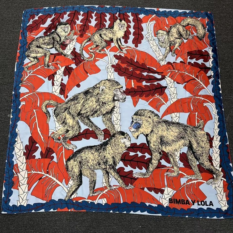 Foreign trade original single Spanish new print exquisite shawl scarf large square scarf