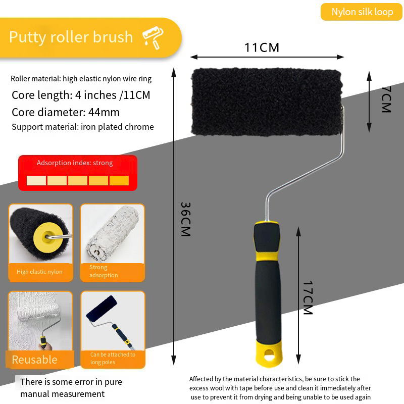 Щетка для стен, шпаклевочный валик, ролик с текстурой, щетка для гипсокартона, составной валик для гладкой штукатурки, строительный инструмент