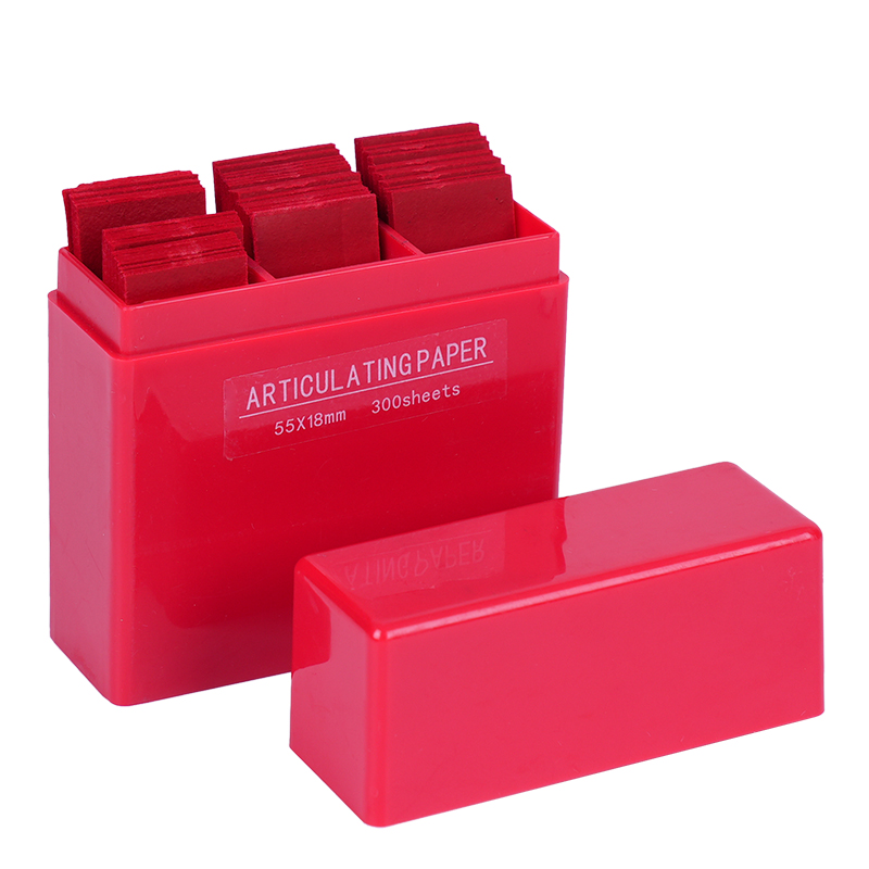 300 arkuszy papieru do ugryzienia jednorazowego użytku dla dentystów Niebieski/czerwony dwustronny pasek do ugryzienia do pielęgnacji zębów w jamie ustnej Materiał do wybielania zębów