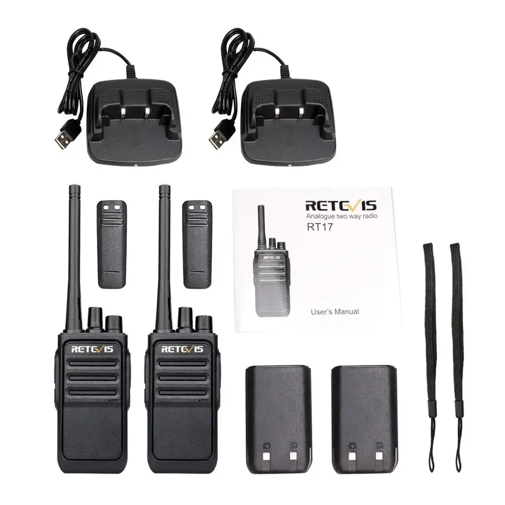 Retevis RT617/RT17 PMR446 FRS VOX-Funktion Handliche Zwei-Wege-Walkie-Talkies mit USB-Ladefunktion für die Funktion zur Funktion