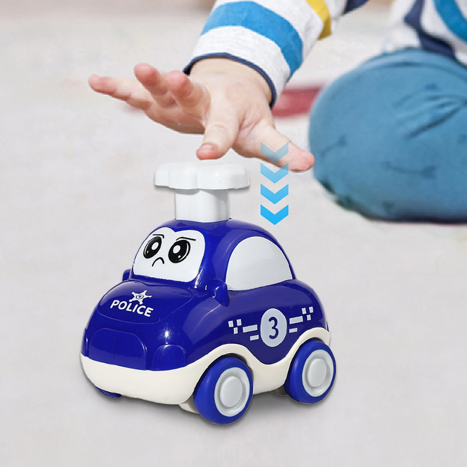 赤ちゃん漫画おもちゃの車ミニプレスゴー車両慣性プルバック車モンテッソーリ早期教育幼児男の子のためのクロールおもちゃ