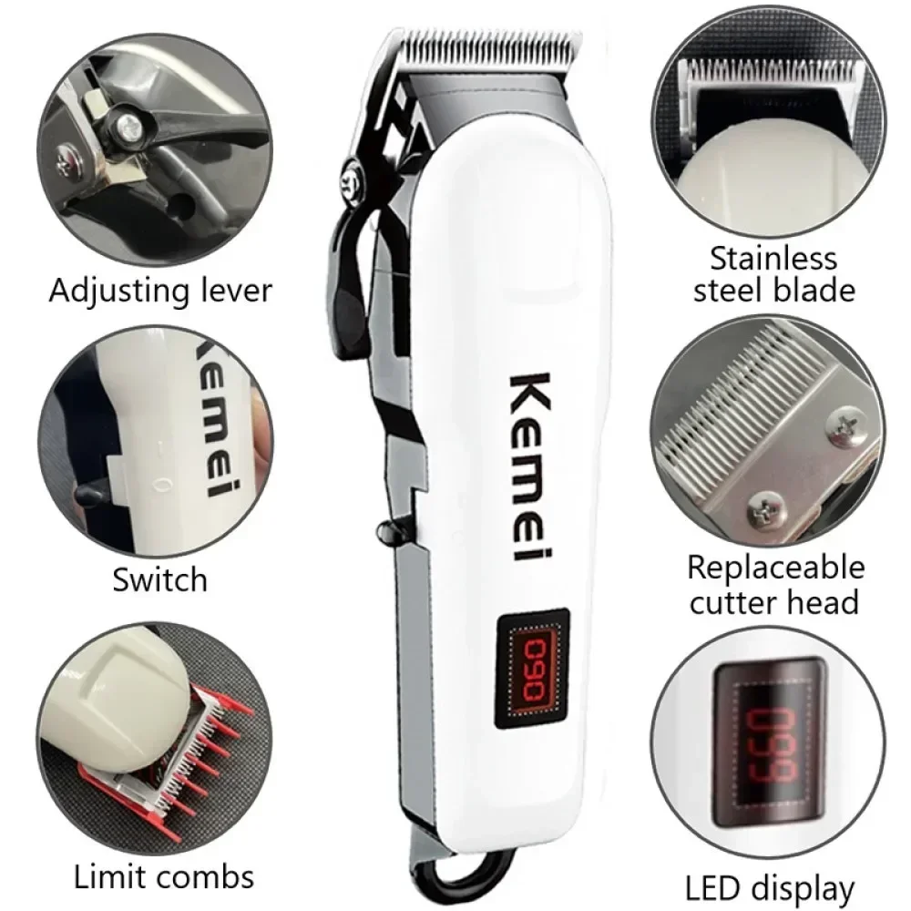 男性用ワイヤレス電気バリカン,プロ用バリカン,充電式理髪店,809A