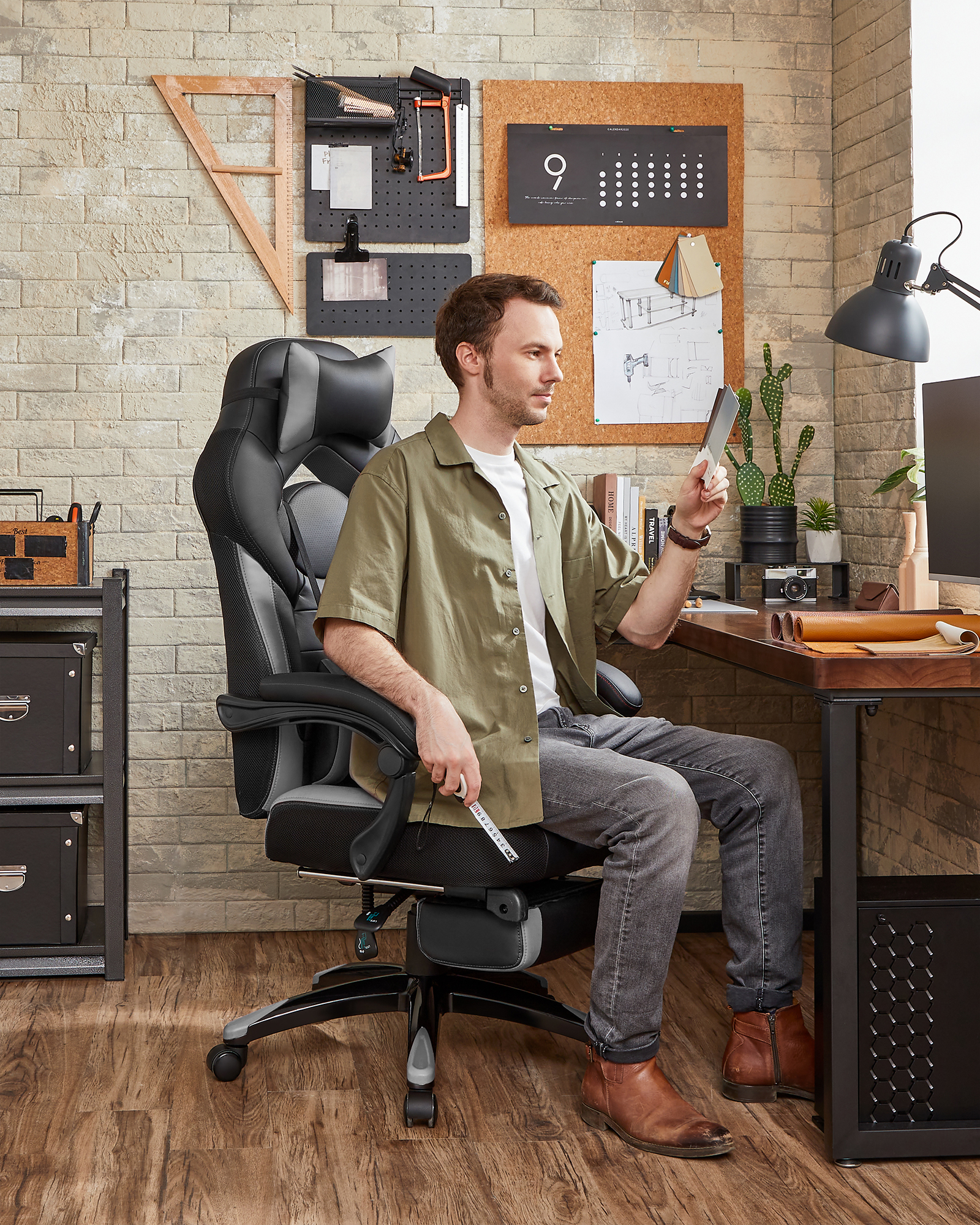 Songmics Home Office Hoogte Verstelbare Thuiskantoor Gaming Stoel Bureaustoel