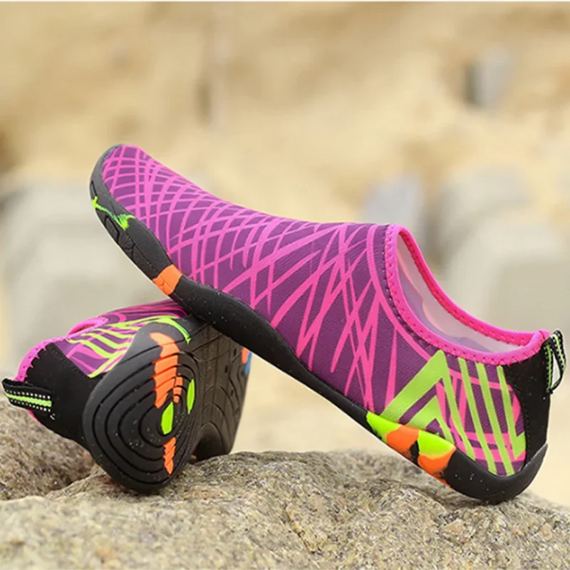 Unisex รองเท้าว่ายน้ํา Yog ผู้หญิงผู้ชาย Barefoot รองเท้าแตะชายหาดกลางแจ้งต้นน้ํา Aqua รองเท้า Nonslip River Sea ดําน้ํารองเท้าผ้าใบ