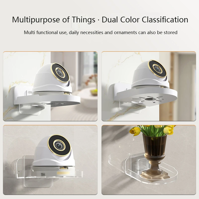 Punch-Free Security Surveillance Camera Stand, novo Traceless suporte de parede, fixador auto-adesivo casa livre de broca, 1pc