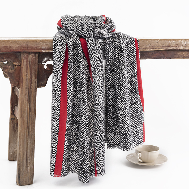Bedruckter Schal aus imitiertem Kaschmir mit Schlangenmuster, modischer Halskragen, Winter, eleganter warmer Schal 24W042