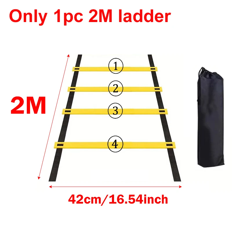 ฟุตบอล Agility บันไดฟุตบอลความเร็วร่มชูชีพฟุตบอล Cones ฟุตบอลความเร็วการฝึกอบรมชุดบันไดกีฬาฟุตบอลอุปกรณ์เสริม