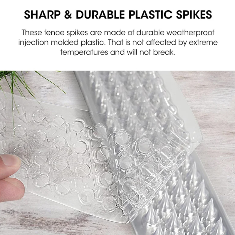 10/20/30Pcs Spikes Repeller Cat Plastic Bird Repellent Anti Pigeon Anti-bird Squirrel Garden Fences Control Transparent Spikes
