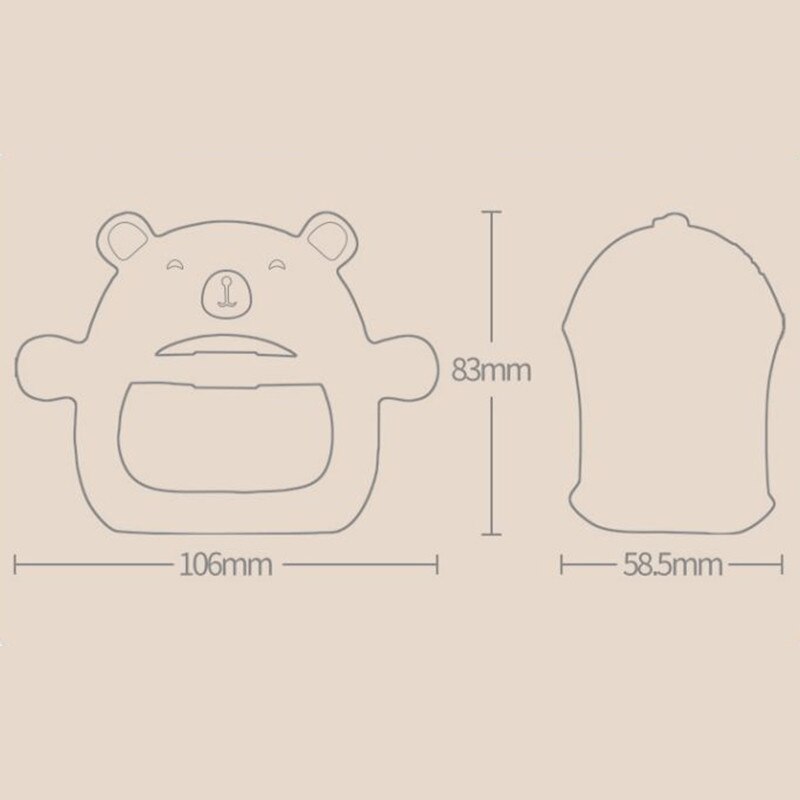 ベビーおしゃぶり1個シリコーン乳幼児漫画動物bpa食品グレードペンダントおもちゃ