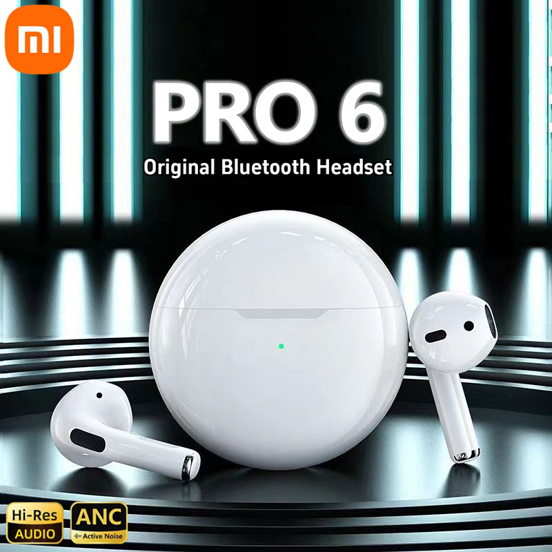 Xiaomi New Pro 6 TWS Drahtlose Kopfhörer mit Mikrofon Fone Bluetooth Kopfhörer Sport Lauf Headset für Apple iPhone Pro 6 Ohrhörer