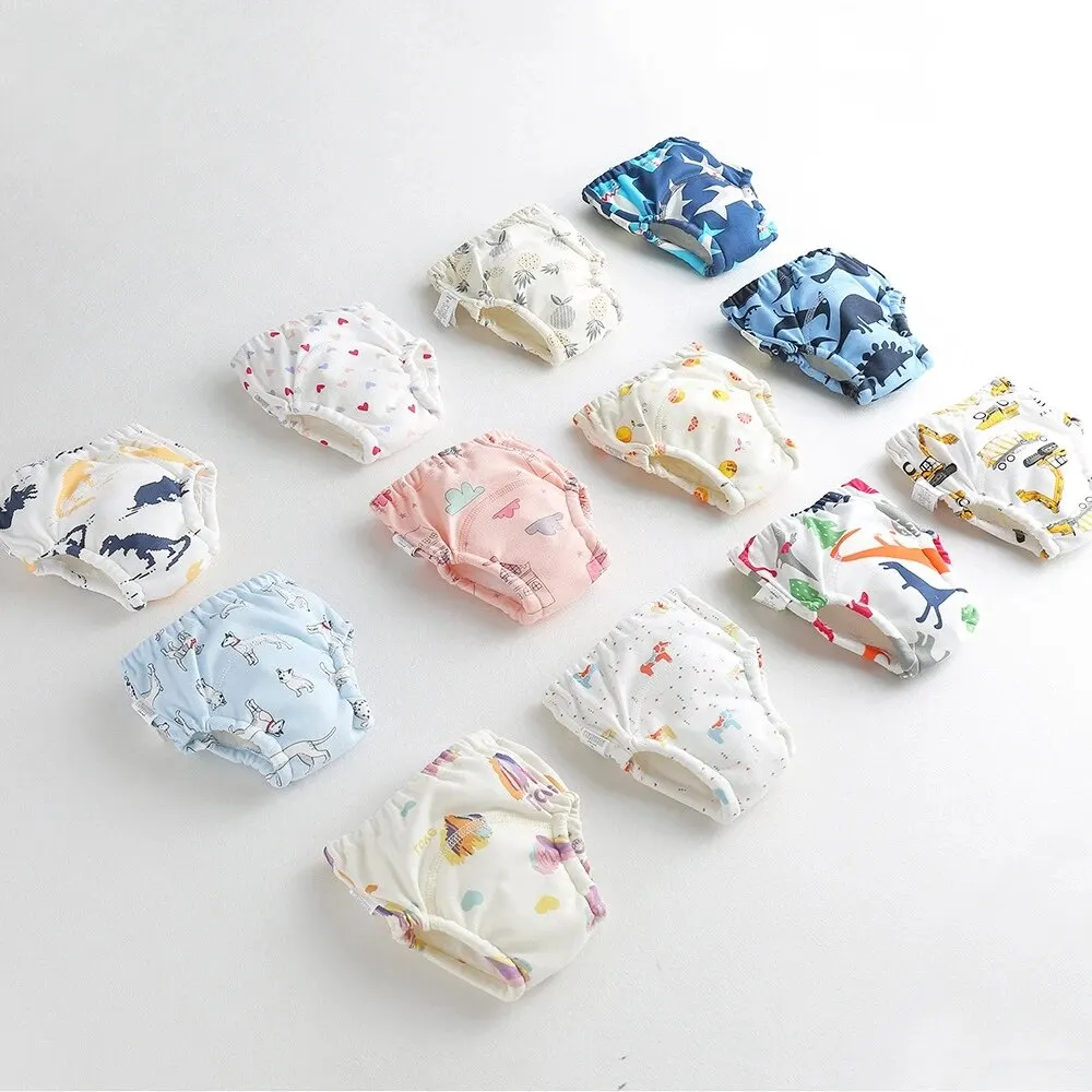 Baby Waterdichte Herbruikbare Trainingsbroek Schattige Katoenen Baby Luier Baby Shorts Luiers Slipje Luier Verschonen Ondergoed Doek