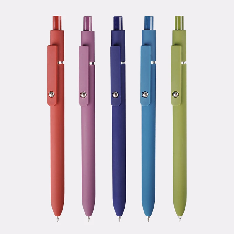 Piloting Morandi ปากกาเจลสี Soft Touch Quick Dry Smooth 0.5 มม.หมึกเจลปากกาสําหรับโรงเรียนนักเรียนเขียนเครื่องเขียน
