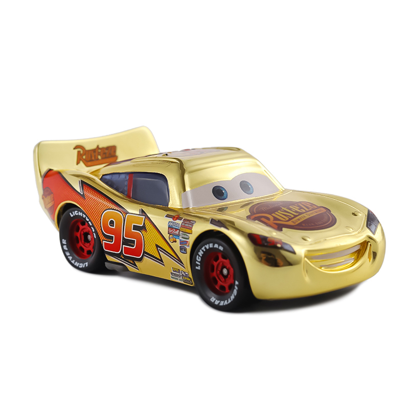 Disney Auto Speelgoed Anime Racing Goud Silvering Lightning McQueen Jackson Storm 1:55 Metal Diecast Model Speelgoed Auto Voor Kinderen