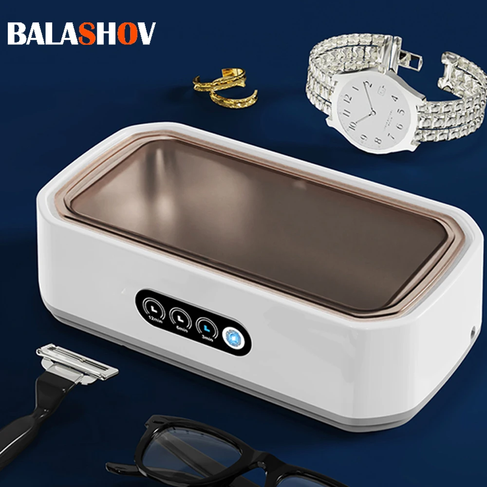 Máquina limpiadora ultrasónica para gafas, 650ml, Mini limpieza por vibración de alta frecuencia para gafas, joyería, chupete para dentadura