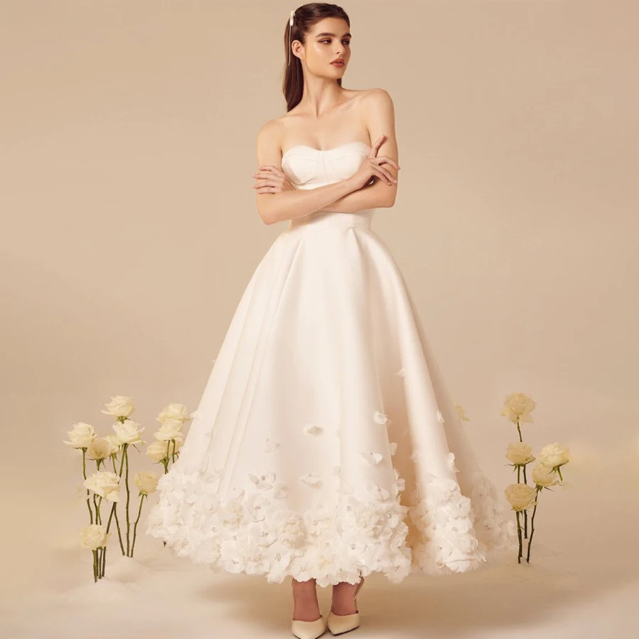 Personalizzato Sweethart senza maniche Illusio Neck Abito da sposa sexy Backless Zipper Abiti da festa abiti para mujer