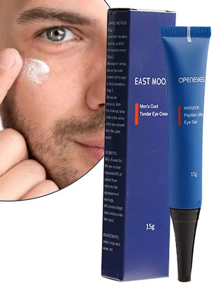 Creme para os olhos masculino, hialuronato, gel fresco, hidratante sob os olhos, creme para olheiras, inchaço, linhas finas, cuidados com os olhos