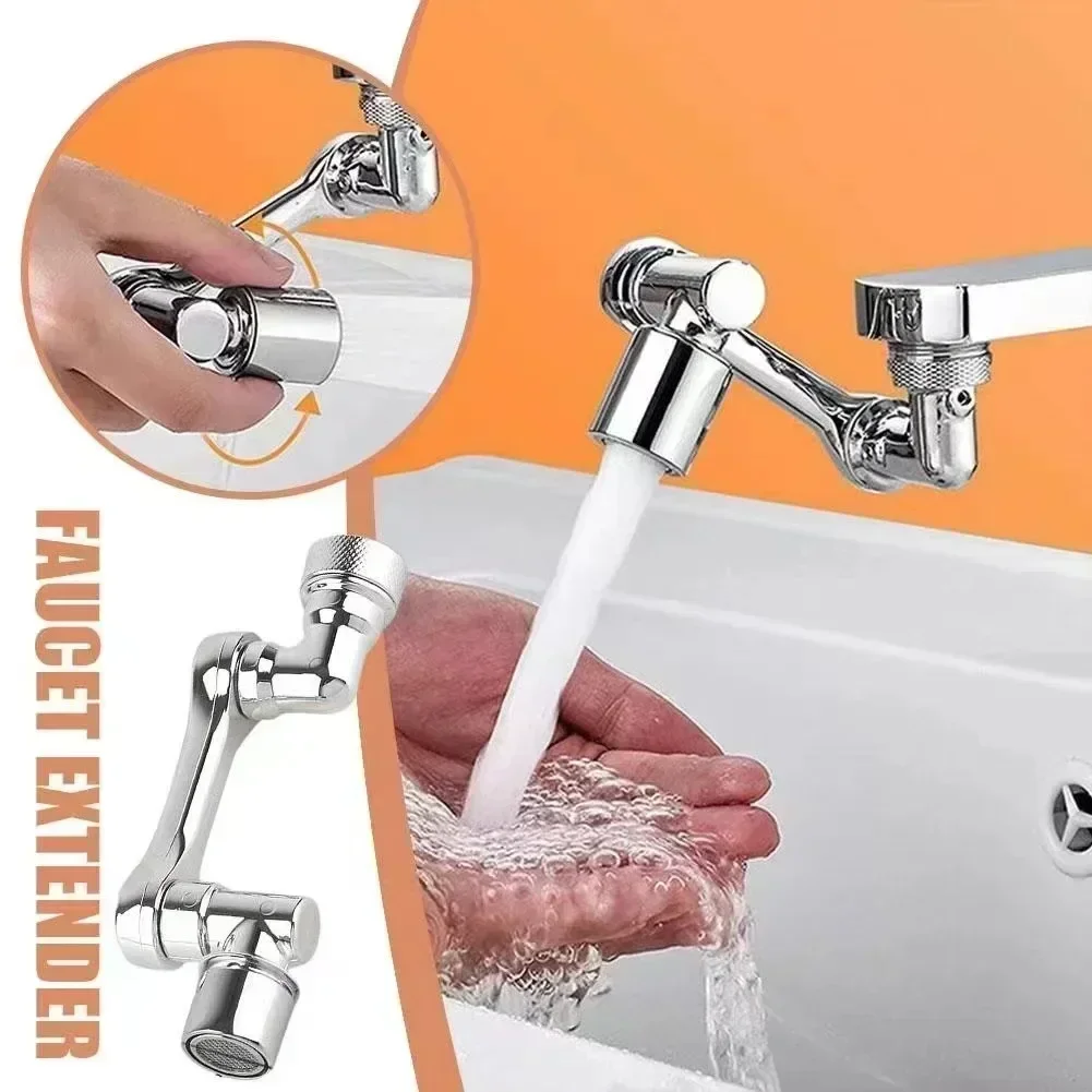 Universal 1080 °   Extensor de grifos de rotación, cabezal rociador, extensión de brazo de Robot de cocina, aireador mezclador, burbujeador, boquilla de grifo de agua