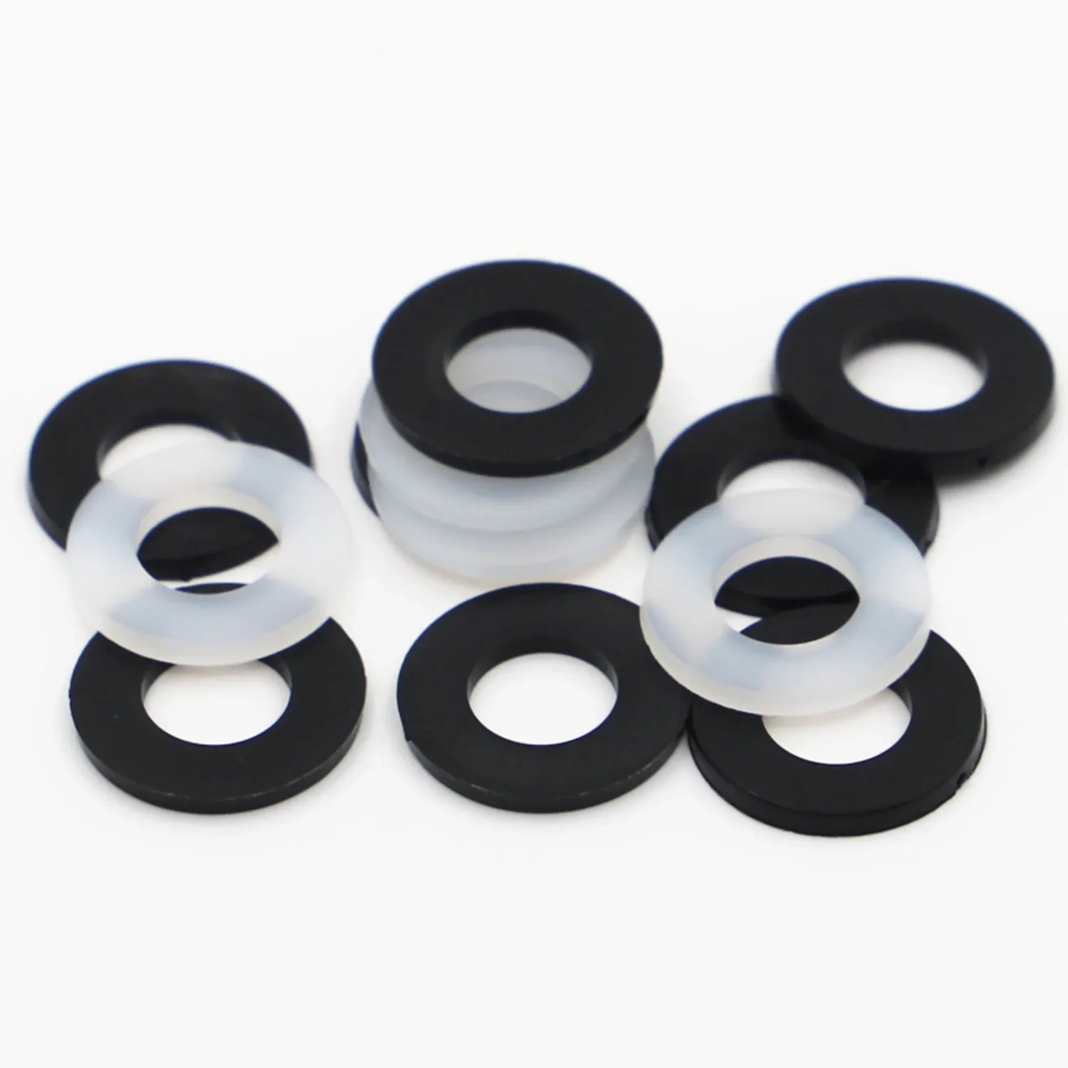 50/100 X M2 M2.5 M3 M4 M5 M6 M8 M10 M12 Trắng Nhựa Nylon Phẳng Máy Giặt Máy Bay Không Gian Siêu Tốc Cách Nhiệt miếng Đệm Vòng Cho Vặn Ốc Bu Lông