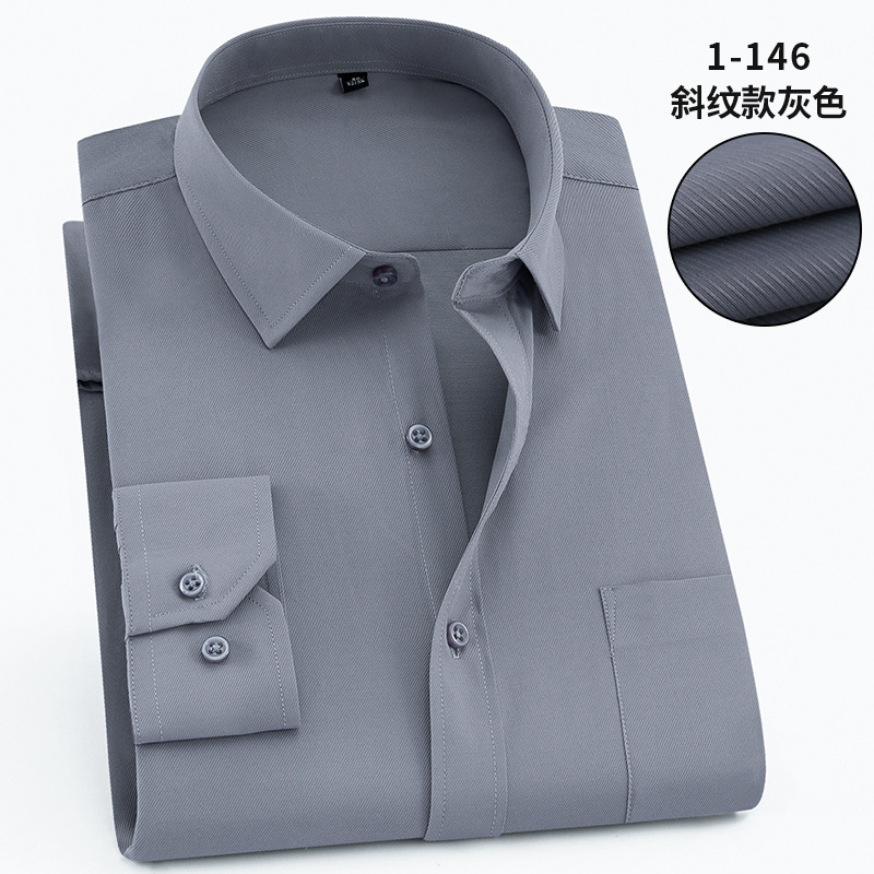 Camicia a maniche lunghe patchwork in bianco e nero da uomo, camicia in cotone da ufficio aziendale, Camisa/Chemise slim fit blu cielo S-5XL