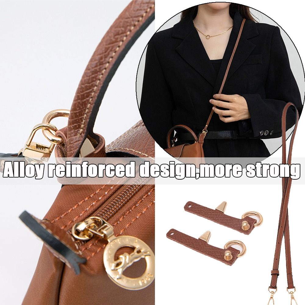 Наплечная Сумка из натуральной кожи, аксессуары-трансформеры для миниатюрных сумок Longchamp, ремешок без перфорации