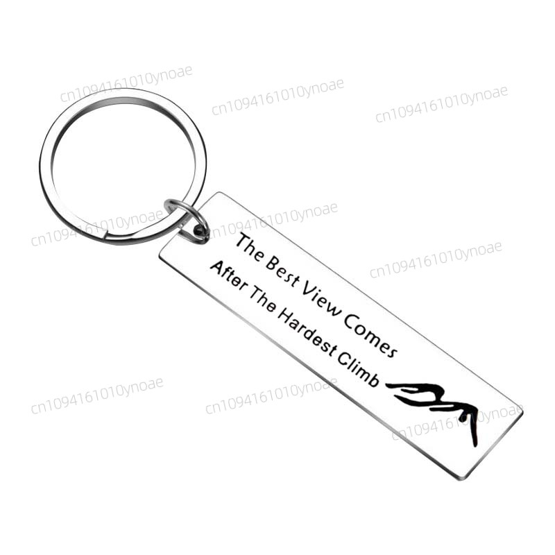 Customer  Metal Keychain Key Rings Hollow Mountain Climbing Enthusiasts Mount