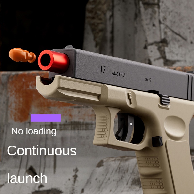 Pistol Gun Soft Bullet Gun With Blowback, Single Shot And Shell Ejcetion Capability, Blaster, Outdoor Sports Shooting Game
