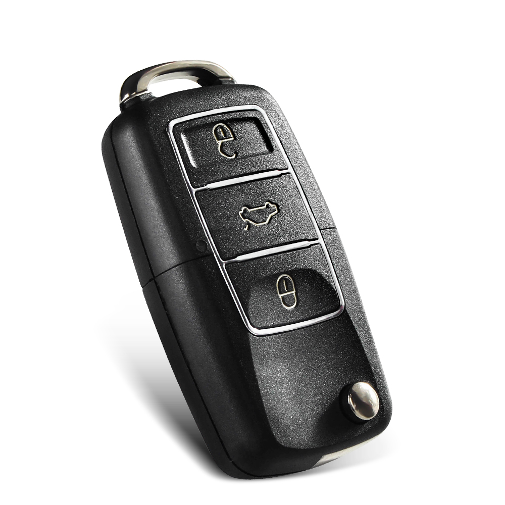 KEYYOU Free Shipping For Volkswagen Vw Jetta Golf Passat B5 B6 Beetle Polo Bora Caddy MK5 Skoda 3Button Remote Flip Car Key