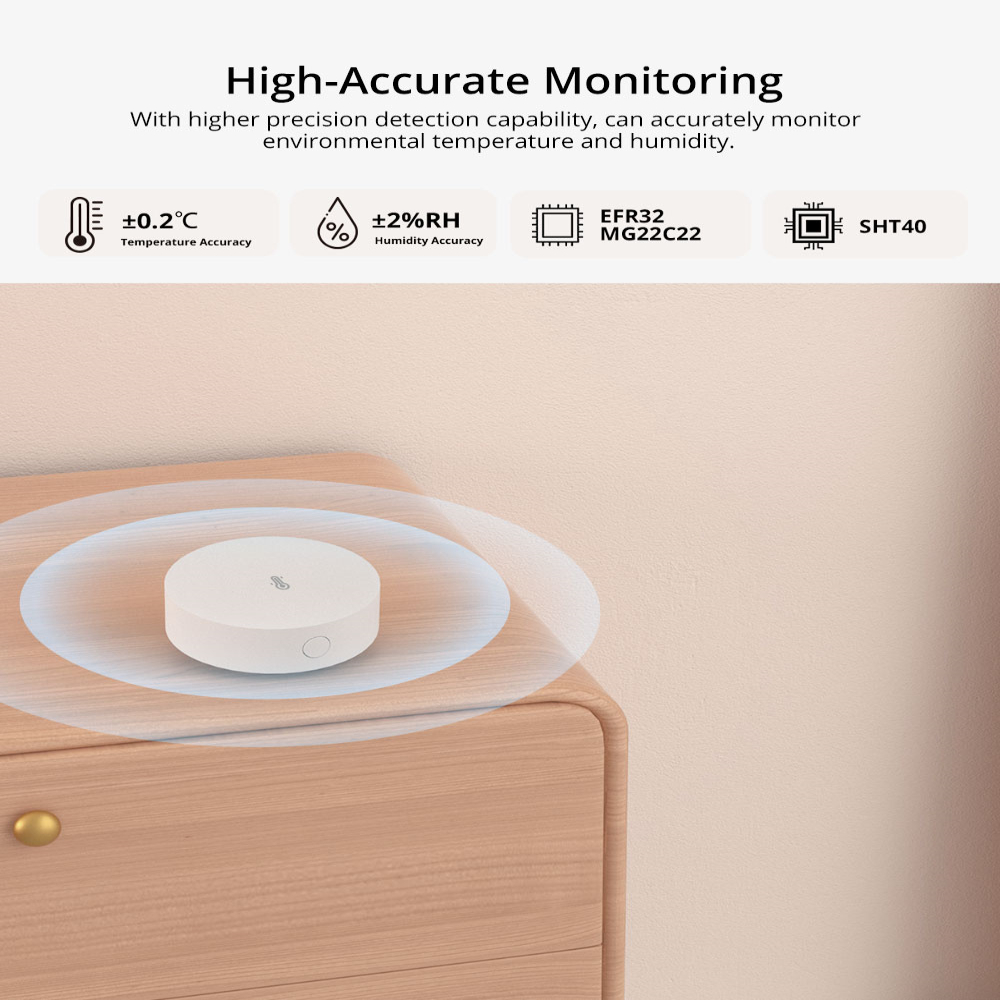 Sonoff SNZB-02P ZigBee เซ็นเซอร์ความชื้นและอุณหภูมิสมาร์ทโฮมเครื่องวัดอุณหภูมิเครื่องตรวจจับทำงานร่วมกับ Alexa Google Home ZigBee Bridge