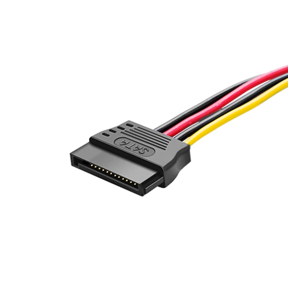 Coolcirc IDE Molex 4 พินถึง 2 x สายไฟ SATA Serial ATA Y Splitter Hard Driver Dual Extension Cord Adapter Connector
