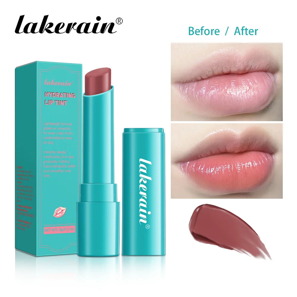 Sólido matiz labial bonito espelho hidratante vermelho marrom geléia batom claro hidratante lábios matiz natureza nu coreia maquiagem labial cosméticos