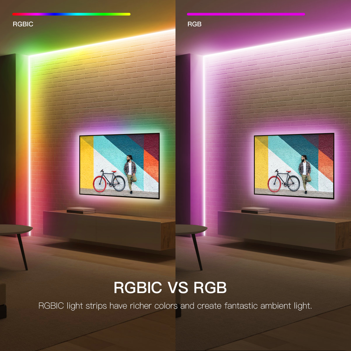 Tuya inteligente wifi rgbic cob led luz de tira fita endereçável ws2811 ic flexível rgb neon led luz 12v appcontrol para alexa google