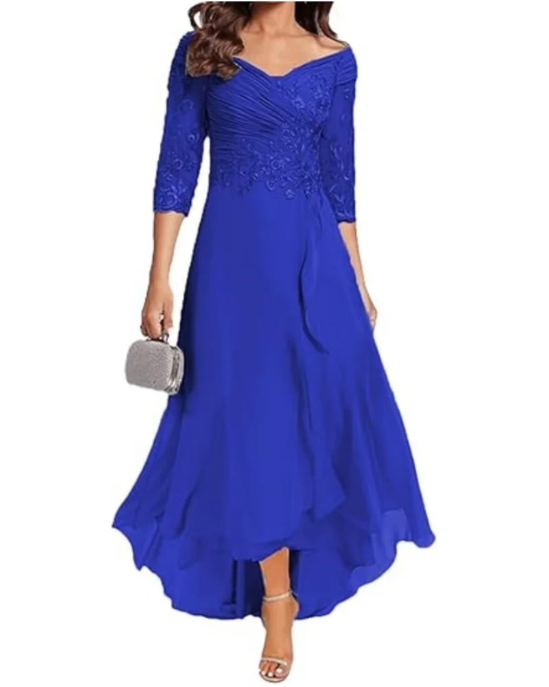 Robes de mère de la mariée pour mariage, robes longues en mousseline de soie, col en V, soirée formelle, lacets dans le dos