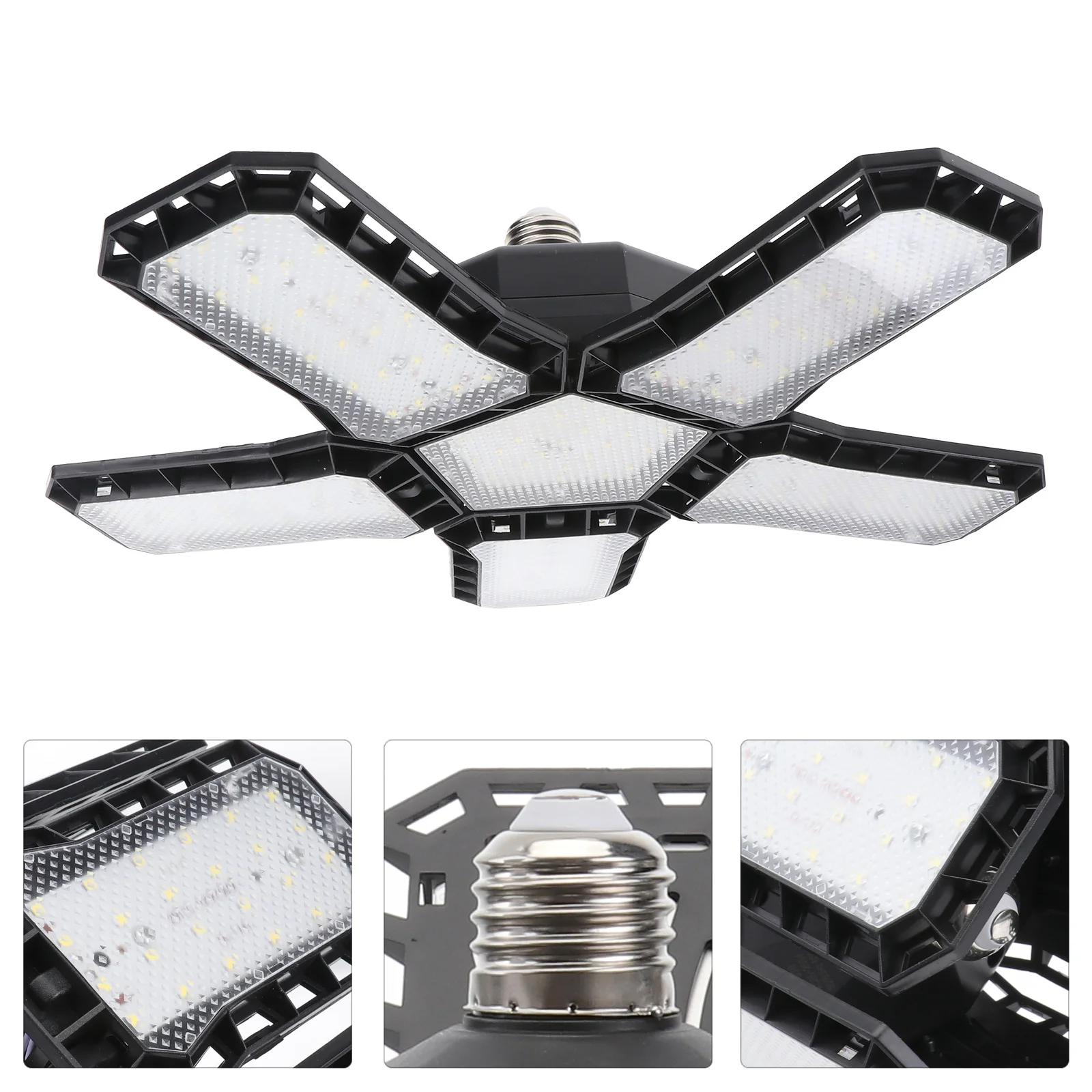 Plafonnier LED pliable et réglable pour Garage, cinq panneaux, éclairage de Garage lumineux et déformable pour entrepôt et usage industriel