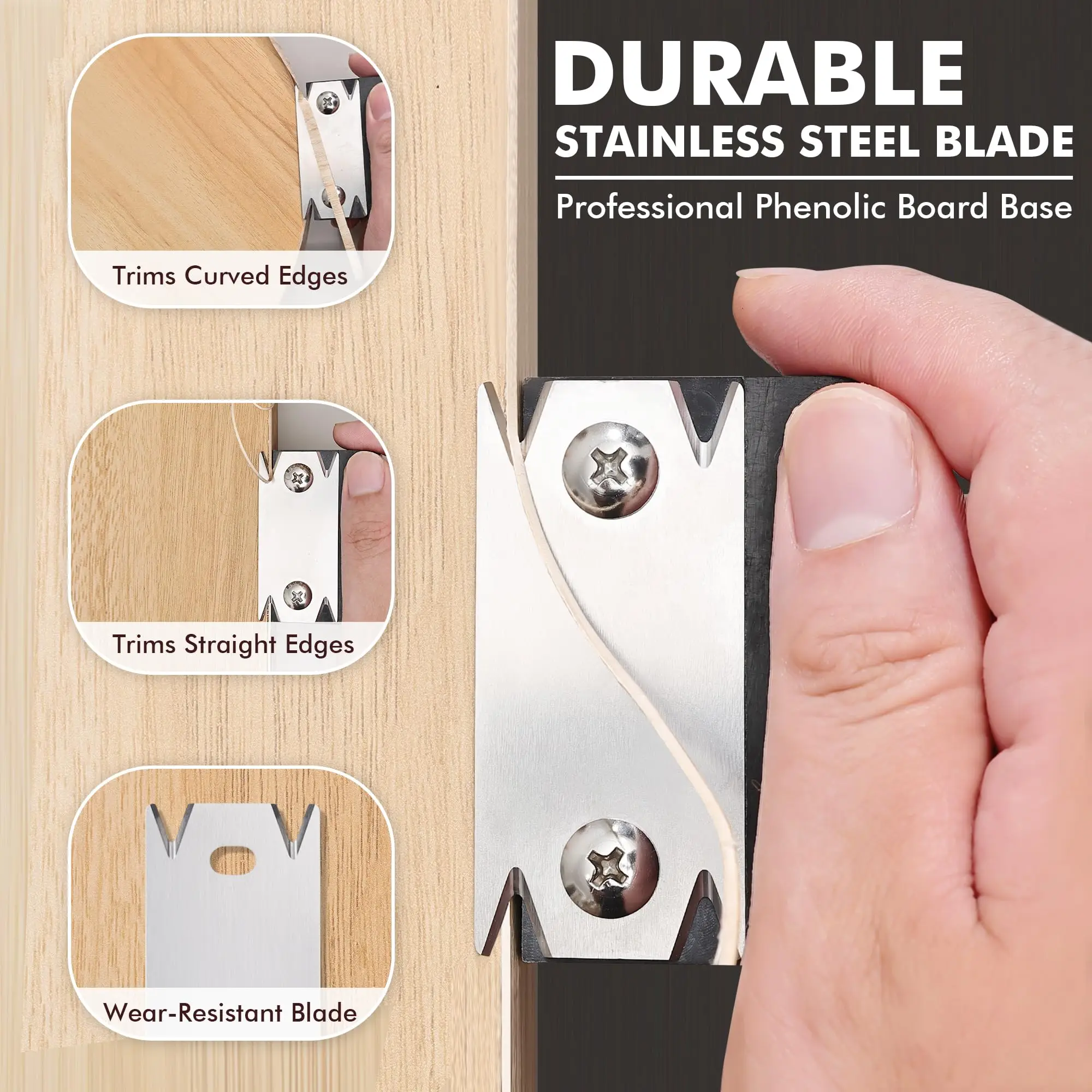 Outil d'ébavurage de planche à gratter de filet de chanfreinage du bois, couteau de coupe, travail de calcul, rabot d'angle de bord