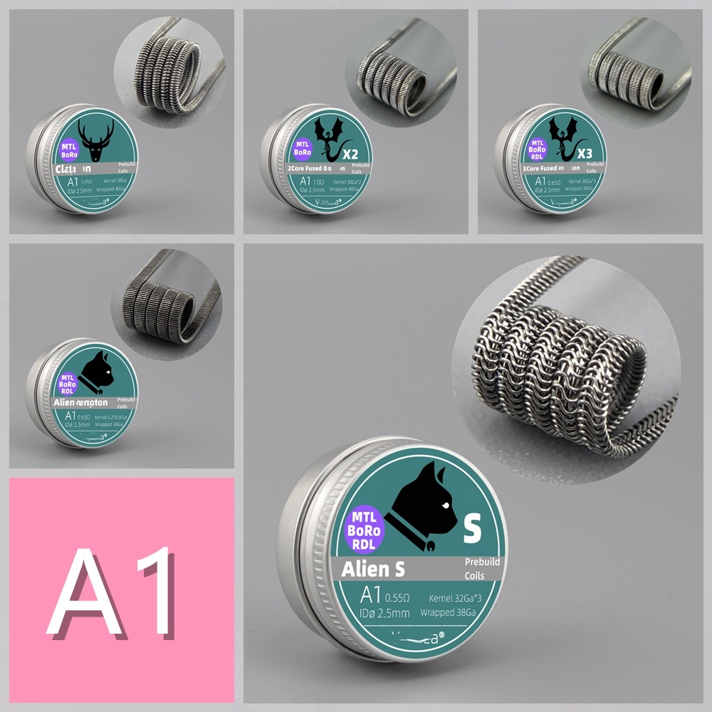 MTL 10-50PCS/Can Hole Diameter 2.5mm Prebuild Coils DIY Alien Baby Fused C-lapton BB Box Boro Tank Hand-held Disassembly Tools