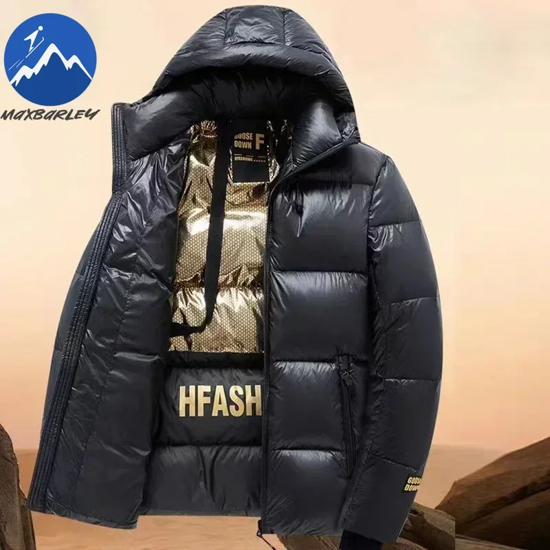 Unten Jacke Männer Winter Wasserdichte Gans Jacke Männer Luxus Marke Mit Kapuze Feder Gans Mantel Frauen Schwarz Puffer Jacke Mann 2023 Neue