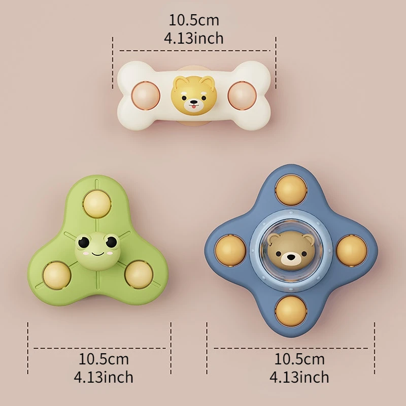 1 PC ของเล่นเด็กตลกชุดว่ายน้ํา Sucker SPINNER ดูดถ้วยการ์ตูน Rattles Fidget ของเล่นเพื่อการศึกษาเด็กของขวัญ