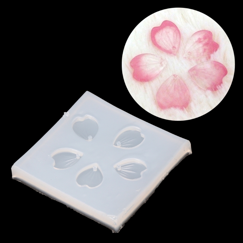 Silicone Jewelry Mold Flower Petal Earring Pendant Epoxy Resin Casting Mold Tool Necklace Crafts Jewelry Finding Accessories