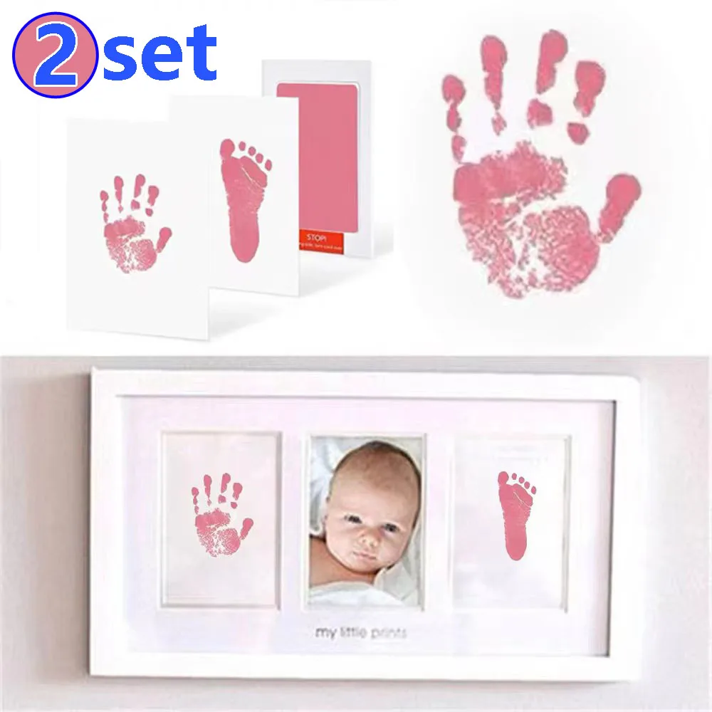 2set Haustier Hund Fußabdruck Handabdruck Pad Ungiftig Druck Pad Haustier Fußabdruck Baby Hand und füße Druck Pad Fußabdruck Pfote Dusche Geschenk