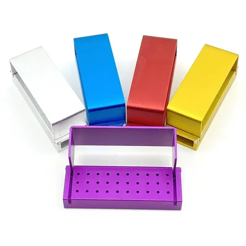 NIGF 30 otworów Dentystyczny Diamentowy Uchwyt Frezów Blok Dezynfekcyjny Autoklaw ALUMINIOWY Uchwyt Frezów Narzędzia Dentystyczne