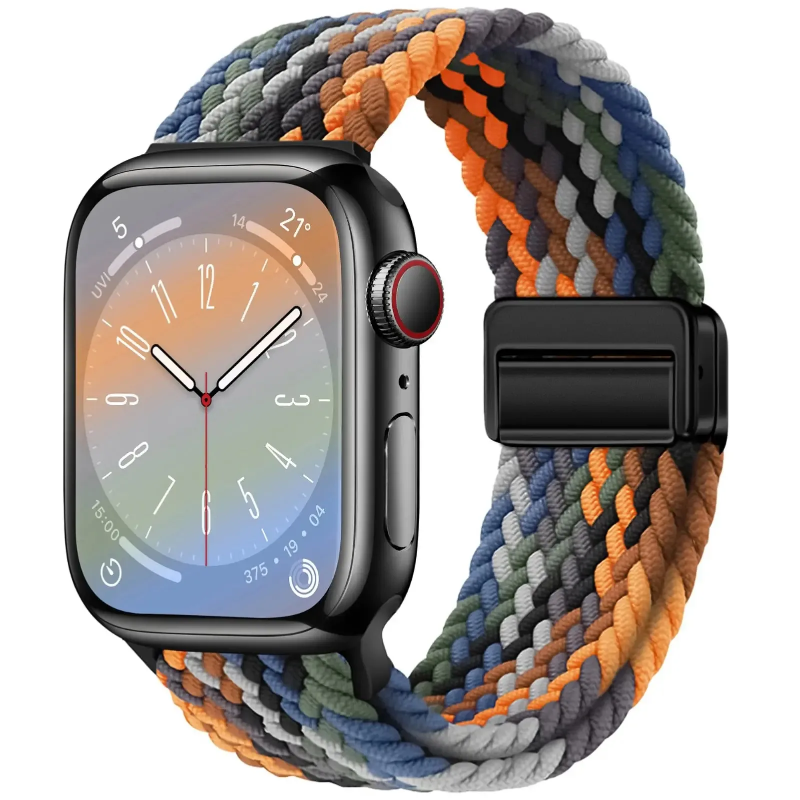Cinturino intrecciato per cinturino Apple Watch 44mm 40mm 45mm 49mm 41mm 38 bracciale con fibbia serie iWatch se 7 3 6 8 9 Ultra 2 cinturino magnetico