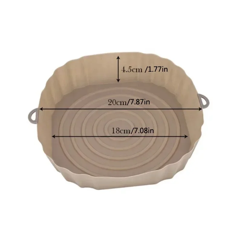 Friteuse à Air réutilisable en Silicone, plateau de cuisson pour four, panier en Silicone pour Pizza, poulet frit, tapis de poêle pour outil de cuisine