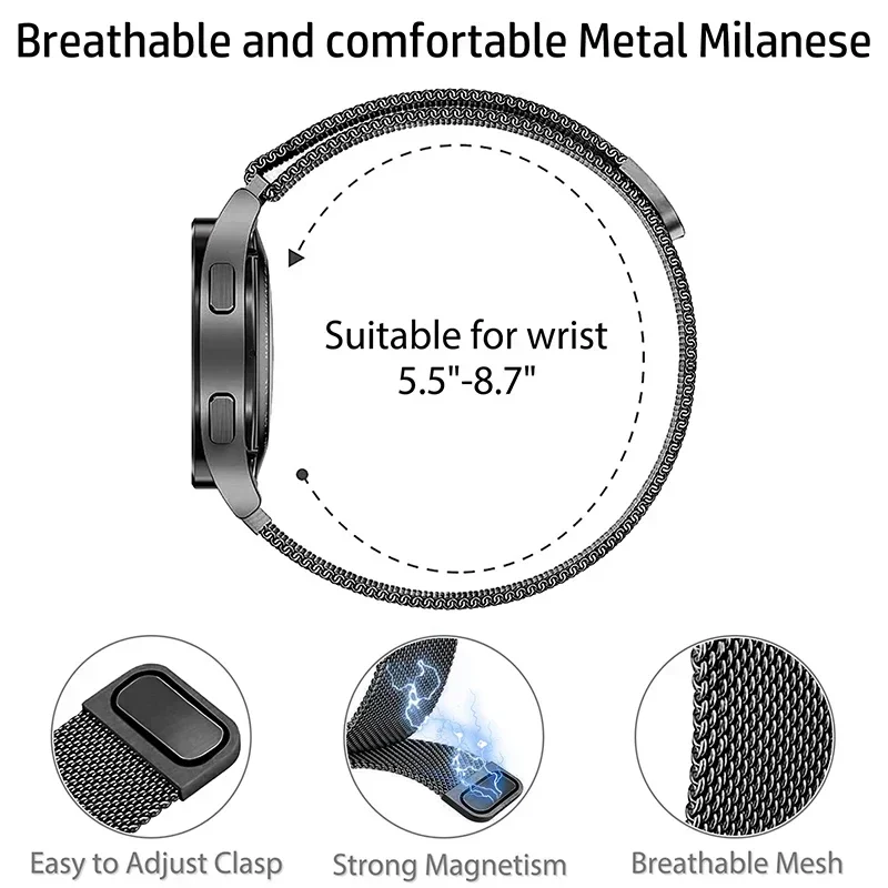 Correa Milanese Loop para Apple Watch Band 49mm 44mm 40 45mm 41mm pulsera de Metal de acero inoxidable Iwatch Series 10 46mm 42mm Ultra2
