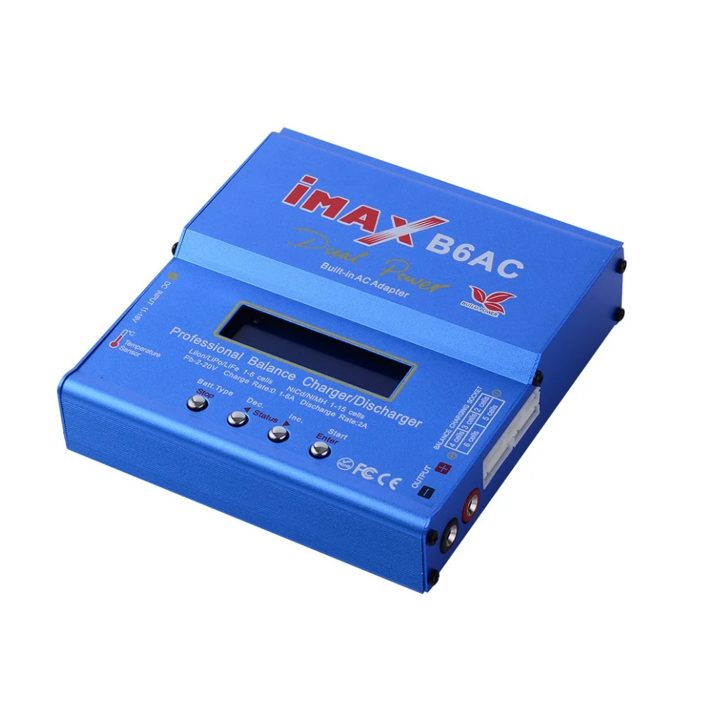 Imax B6 AC RC Lader 80W B6AC 6A Balans Digitaal LCD-scherm Li-ion LiFe Nimh Nicd PB Lipo Batterij ontlader